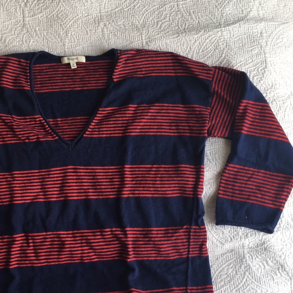 Red and Blue Striped Sweater - Picture 2 of 4